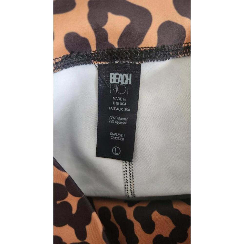 Beach Riot Leggings Womens Large Leopard Animal Print High Waist Yoga Pants - Picture 5 of 5